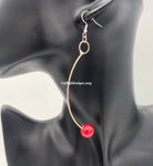 Red Drop Sterling Earrings